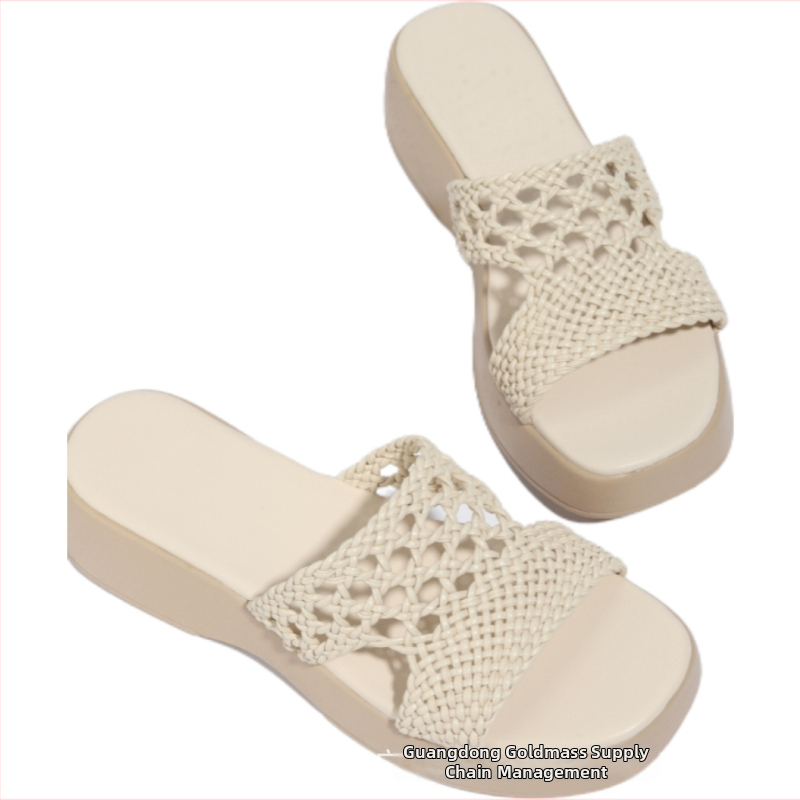 PU vrchný materiál — Model GMS-055 — Značka Golden Wheat Ears — Vhodné pre sandále, voľnočasovú obuv a papuče