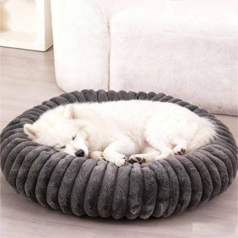 Gnijezdo za kućne ljubimce za unutarnju upotrebu, okrugli poluzatvoreni topli velur, perivo, za jesen i zimu