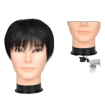 Model glave za periku - duga ravna kosa s pramenom, svilenkasta kosa, može se bojiti ili kovrčati