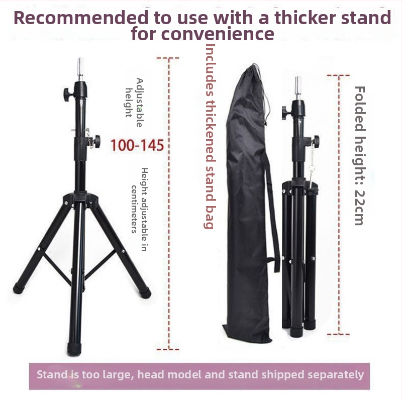 Model glave za periku - duga ravna kosa s pramenom, svilenkasta kosa, može se bojiti ili kovrčati