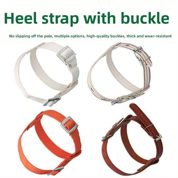 Set za penjanje po stupovima za električare: kopča za nogu, pojasevi za penjanje, proširene i debele pete te metalne vezice — zimска uporaba