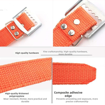 Set za penjanje po stupovima za električare: kopča za nogu, pojasevi za penjanje, proširene i debele pete te metalne vezice — zimска uporaba