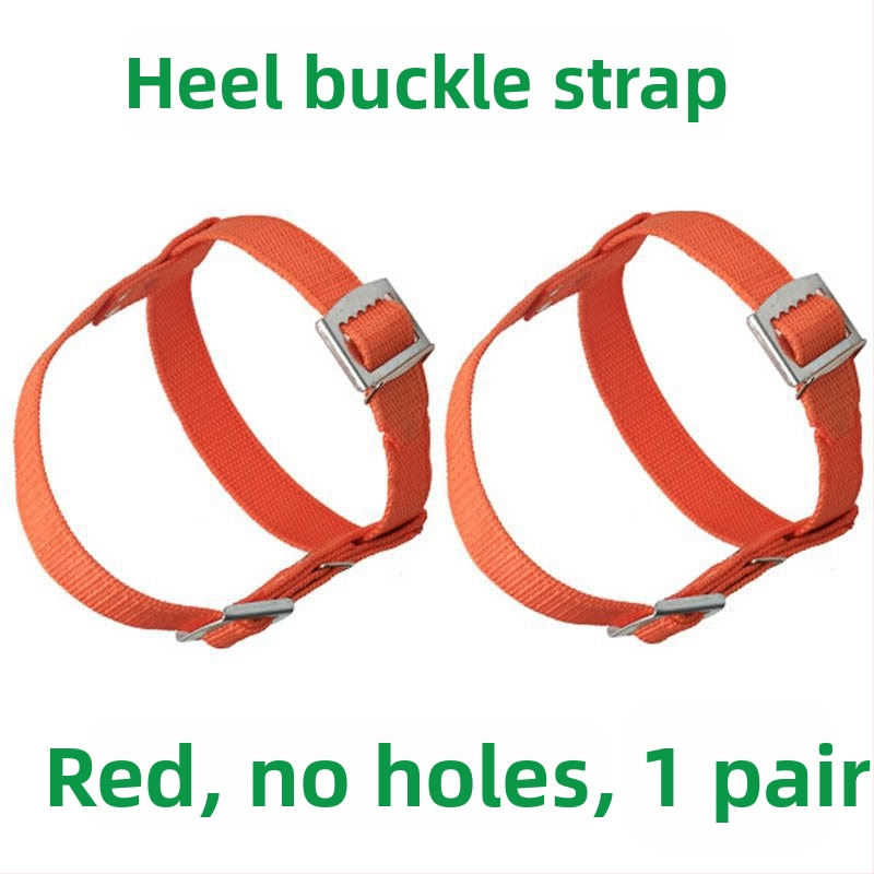 Set za penjanje po stupovima za električare: kopča za nogu, pojasevi za penjanje, proširene i debele pete te metalne vezice — zimска uporaba