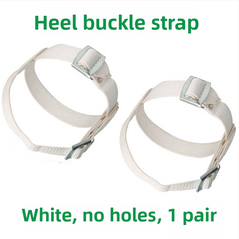 Set za penjanje po stupovima za električare: kopča za nogu, pojasevi za penjanje, proširene i debele pete te metalne vezice — zimска uporaba