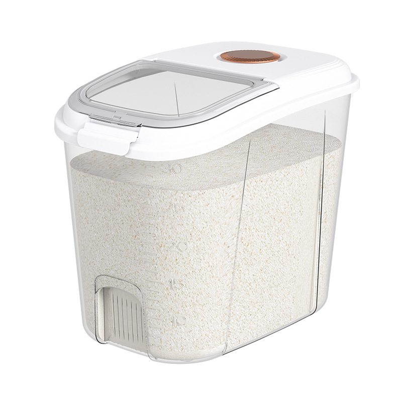 Recipient pentru depozitare orez, capac etanș, rezistent la umezeală și dăunători – plastic PP