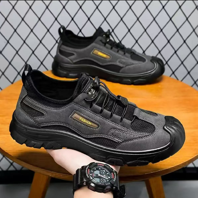 Muške Slip-On tenisice s mrežastim gornjim dijelom, vintage stil, prozračne za vanjsku upotrebu (mrežasti gornji dio, protuklizna potplata, zaštita od udara)