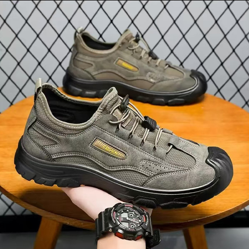 Muške Slip-On tenisice s mrežastim gornjim dijelom, vintage stil, prozračne za vanjsku upotrebu (mrežasti gornji dio, protuklizna potplata, zaštita od udara)