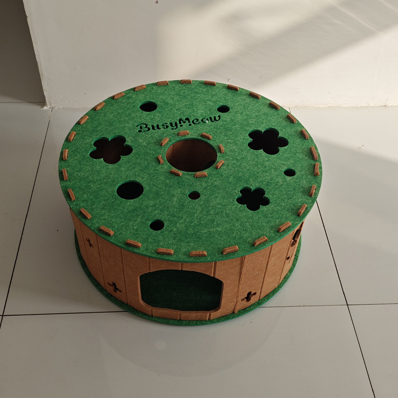 Filc mačje gnijezdo tunel – dvostruki sloj, oblik donut-a, prozračan, odvojivo