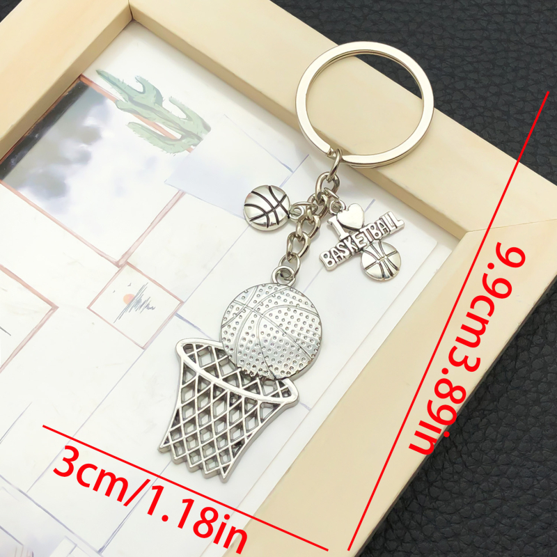 Kosárlabda háló kulcstartó – NBA fanatikusoknak szóló ajándéktárgy, cink ötvözet, modern művészeti stílus