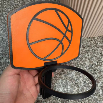 3D-iztiskani koš za smeće s obručom za košarku – PLA materijal, moderno umjetničko djelo, dekorativni ornament