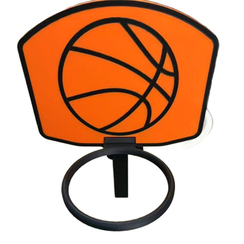 3D-iztiskani koš za smeće s obručom za košarku – PLA materijal, moderno umjetničko djelo, dekorativni ornament