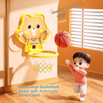 Vješeni koš za košarku s inteligentnim senzorom i tajmerom, plastična konstrukcija, za djecu, unutarnja upotreba