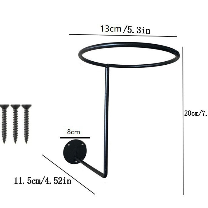 Zidni kovinski stalak za kape i kacige, dizajn s tri otvora, višefunkcijski skladišni okvir, jednodijelni, pogodan za stolno, spavaću i dnevnu sobu