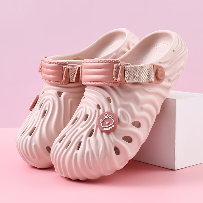 Papuci Crocs din EVA pentru femei, respirabili, cu partea superioară EVA și talpa EVA, talpă groasă, turnare prin injecție