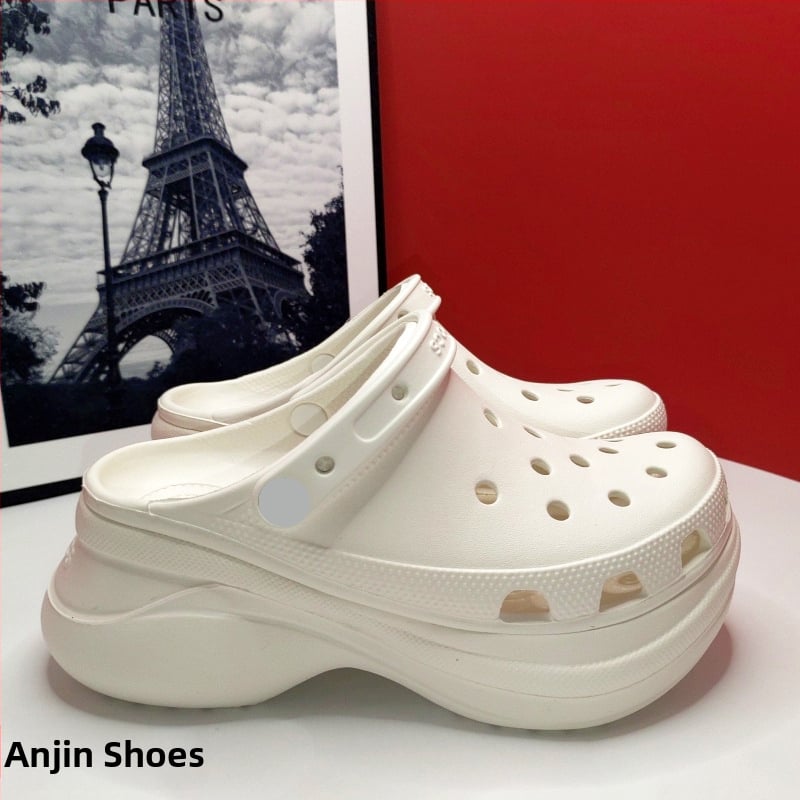 Croos Little Whale papuci de plajă pentru femei cu talpă EVA, grosime 3 cm+, anti-alunecare, amortizare și susținere a piciorului, respirabile pentru exterior