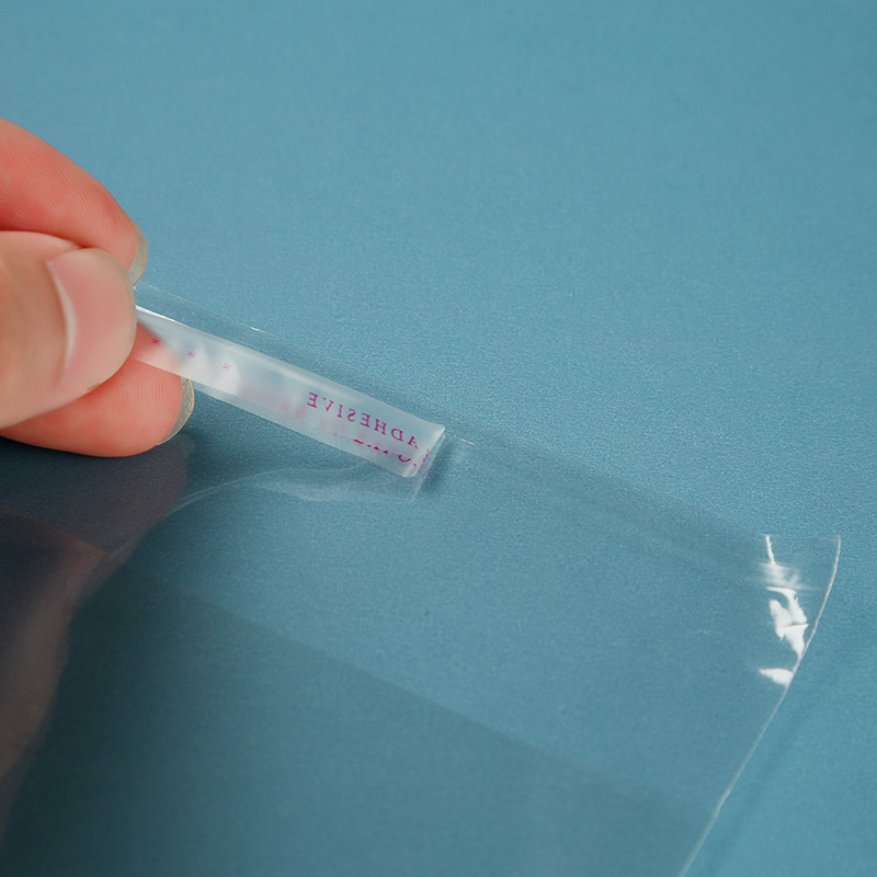 OPP διαφανής αυτοσφραγιζόμενη σακούλα συσκευασίας, παχύτερο πλαστικό, μήκος σφράγισης 0,8 εκ, κατάλληλη για κοσμήματα, ρούχα και τρόφιμα