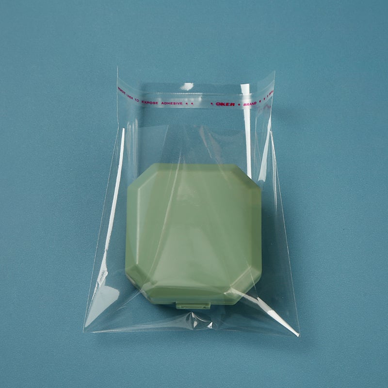 OPP διαφανής αυτοσφραγιζόμενη σακούλα συσκευασίας, παχύτερο πλαστικό, μήκος σφράγισης 0,8 εκ, κατάλληλη για κοσμήματα, ρούχα και τρόφιμα