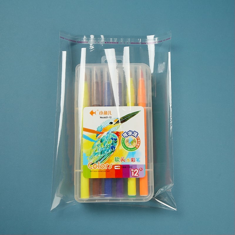 OPP διαφανής αυτοσφραγιζόμενη σακούλα συσκευασίας, παχύτερο πλαστικό, μήκος σφράγισης 0,8 εκ, κατάλληλη για κοσμήματα, ρούχα και τρόφιμα