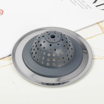 Silikonski kuhinjski filter za sudoper s rubom od nehrđajućeg čelika – filtracija vode i odvajanje otpadnih tvari pri odljevu