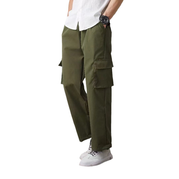 Pantalone za radno odijevanje s više džepova, ravni kroj, srednje visok struk, duljina devet bodova, 100% poliester