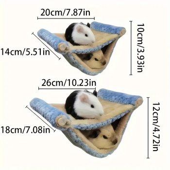 Drveni tunelski hamak za hamsterje, nordijski stil, uklonjiv, pogodan za unutarnju upotrebu