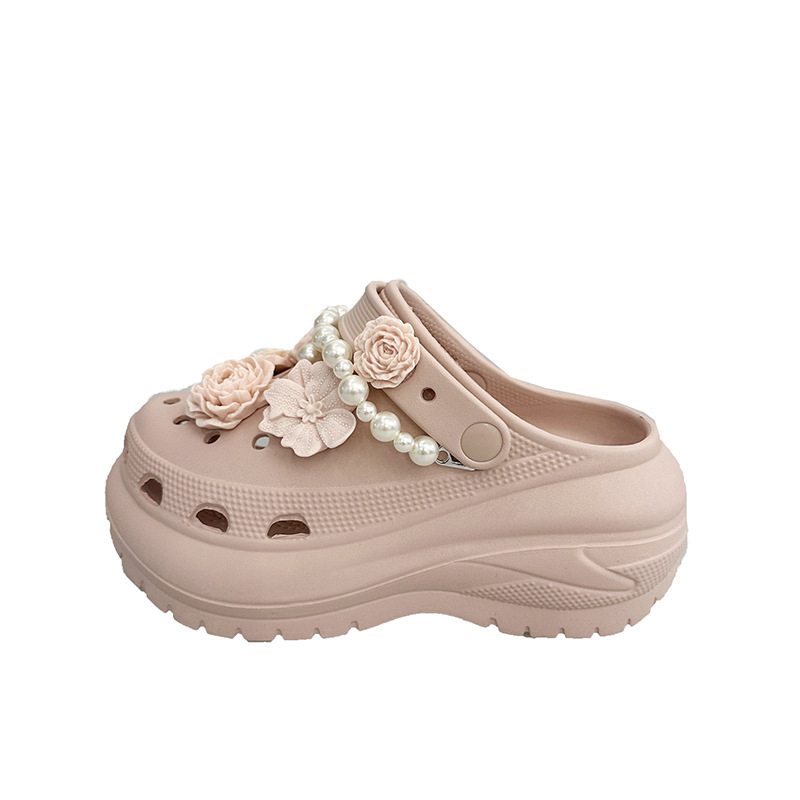 Pantofi perforați fără șiret pentru femei, EVA upper și EVA talpă, design floral, lansare 2025