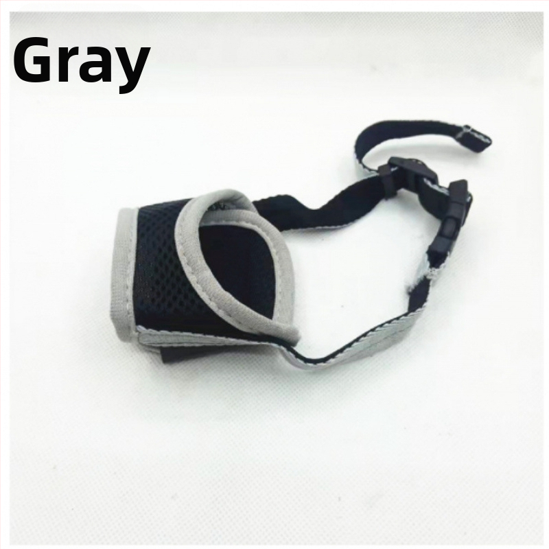 Nastaviteľný psí náhubok s proti hryzaniu, proti jedeniu a proti šteknutiu; priedušný a umožňuje pitie vody pre veľké psy