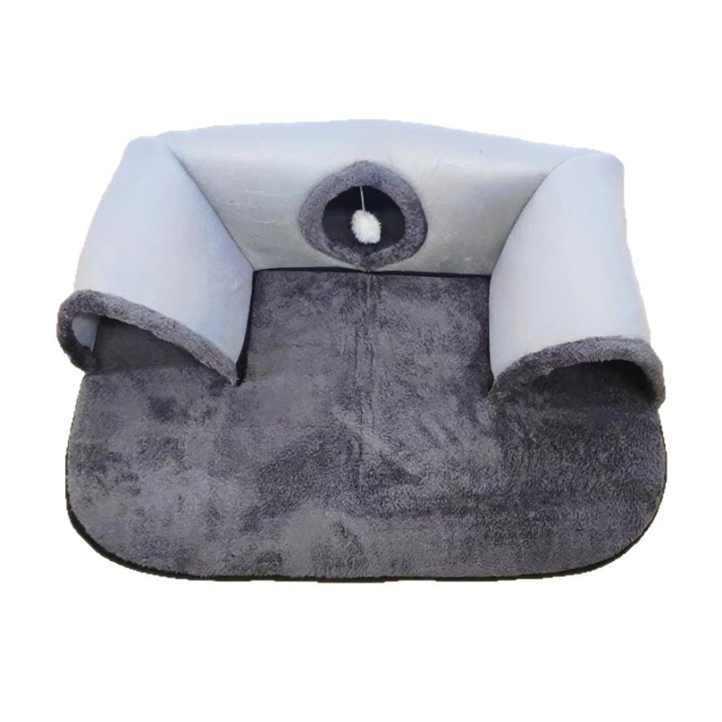 Macska fészek U‑alakú alagúttal és ággyal – szövet, levehető és mosható, búvó‑kereső játék macskáknak