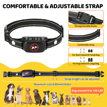 Pametna obučna ogrlica za pse s automatskom kontrolom laje, vibracija i električni šok, ABS