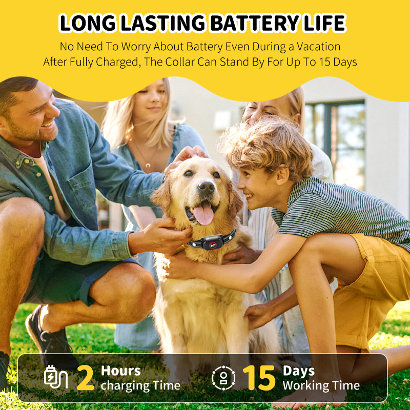 Pametna obučna ogrlica za pse s automatskom kontrolom laje, vibracija i električni šok, ABS