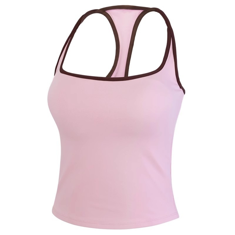 Joga top s ugrađenom jastučićem za prsa, najlon/elastan 80/20, odvlači vlagu, prozračan, brzo sušenje, tanke naramenice