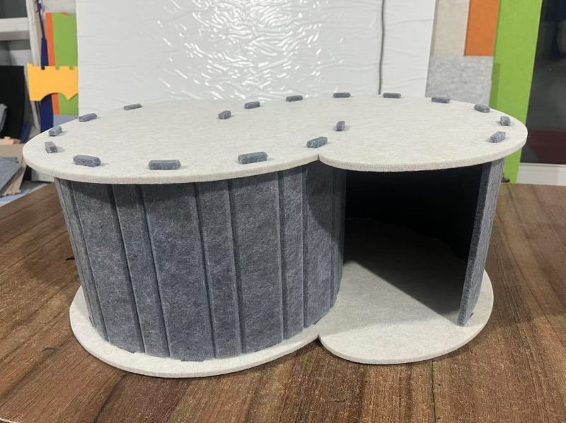 Macska fészek négy évszakos, dupla rétegű, meleg filcből, levehető és hordozható