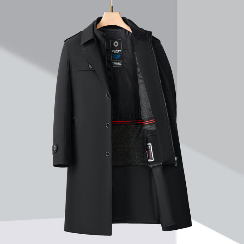 Muška windbreaker s odvojivom podstavom, uski kroj, ovratnik stila saka, jednoslojno zatvaranje kopči, debela Vinylon tkanina s akrilnom podstavom