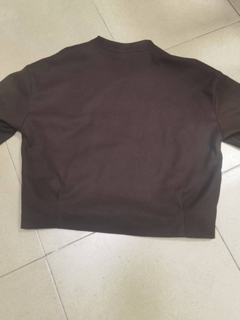 Cardigan bărbătesc fără guler, mâneci lungi, croială lejeră, țesătură din lână cu nailon și poliester