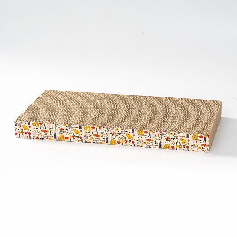 Placă de zgâriere pentru pisici din hârtie ondulată îngroșată, cu cuib pentru pisici, rezistentă la zgârieturi și mușcături, jucărie pentru distracție autonomă