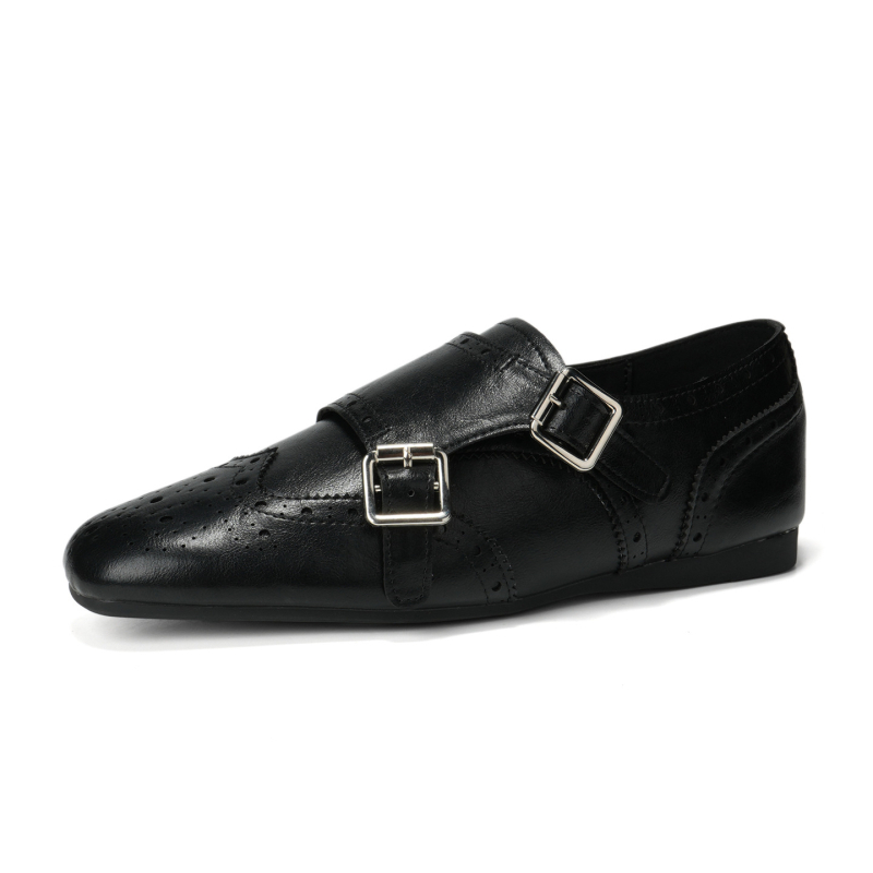 Ženski loafers — okrugli vrh, gornji dio od super fiber, potplat od beef tendon, niski ravni petu