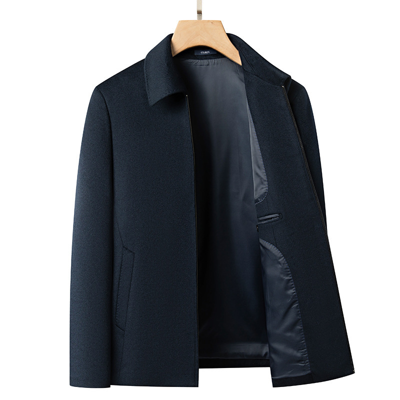 Dzseki gyapjú-selyem-kasmír keverék – cipzár – gallér – szűk fazon