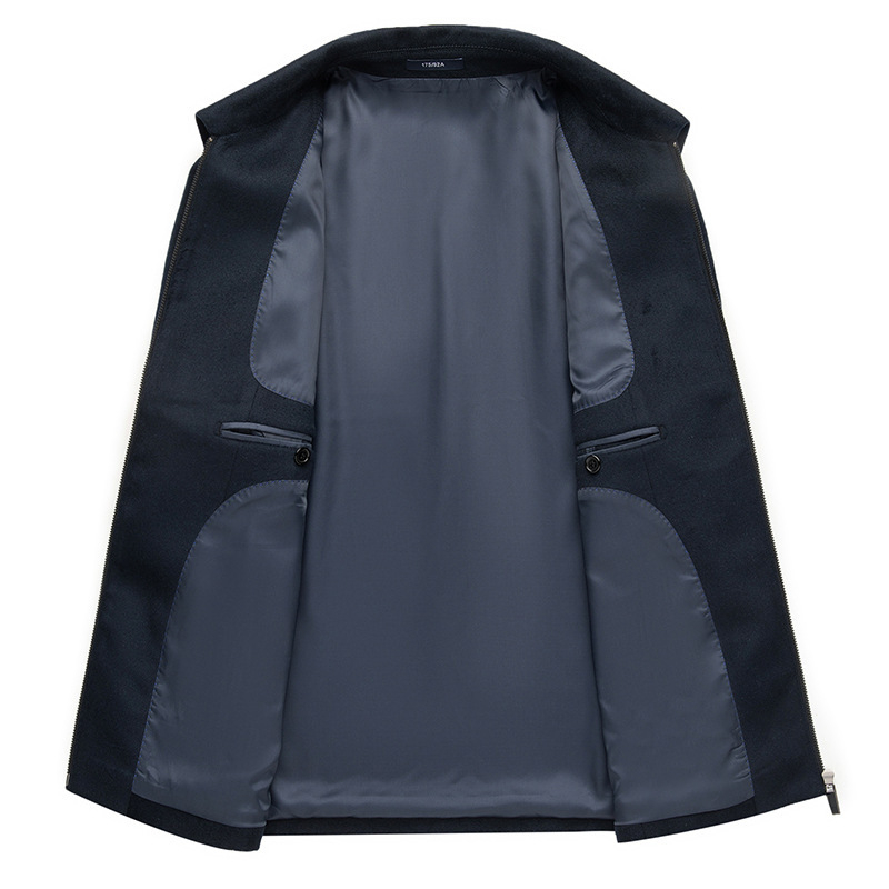 Dzseki gyapjú-selyem-kasmír keverék – cipzár – gallér – szűk fazon