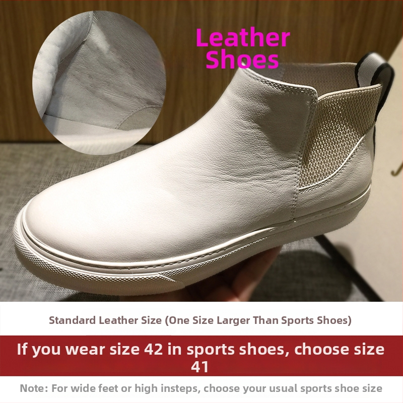 Muške Chelsea čizme od prave kože, bez vezivanja, okrugli vrh, gumena potplata, srednja visina pete 3–5 cm