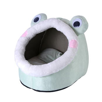 Cuib pentru animale de companie: formă drăguță de animal, design semi-închis, cald pentru iarnă; Materiale: pluș PV, bumbac PP cald, bază anti-alunecare; Potrivit pentru pisici