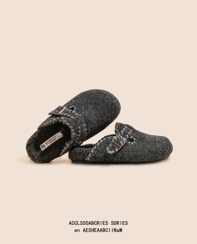 Filc női lapos cipő belső 6 cm-es magasságnöveléssel, kerek orr, filc felsőrész, filc bélés, gumi talp