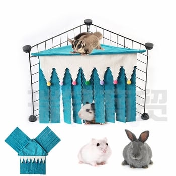 Flanel anyagú hörcsög-hammock háromoldalú sarok sátorral