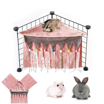 Flanel anyagú hörcsög-hammock háromoldalú sarok sátorral