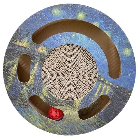 Murch Placă de zgâriere pentru pisici din hârtie ondulată – jucărie cartoon durabilă