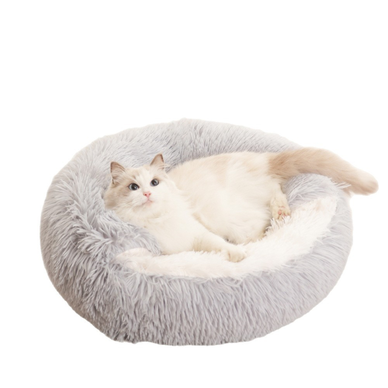 Cuib pentru pisici — pluș moale și cald, pentru uz interior, iarnă, primăvară, toamnă