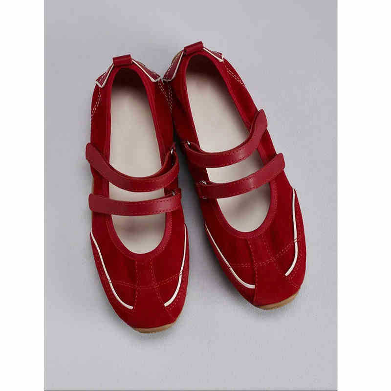 Pantofi Mary Jane pentru femei cu înălțime internă ascunsă, Velcro, partea superioară din piele, căptușeală din lână de oaie, talpă din cauciuc