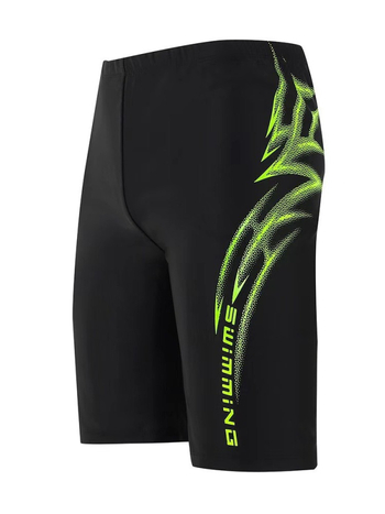 Muške duge kupaće hlače s otiskom, poliester, boxer stil