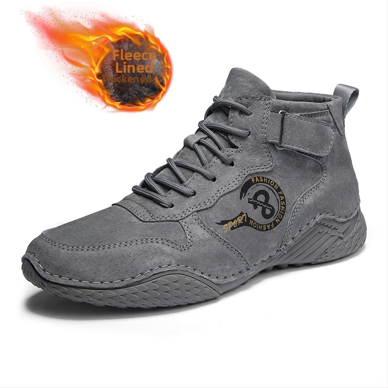 Férfi bőrből készült Martin csizma, velúr bőr felsőrész, vamp pigskin, gumitalp, meleg bélés