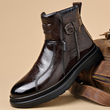 Muške Chelsea čizme od prave kože, prozračna podstava, bočni zatvarač, gumena potplat