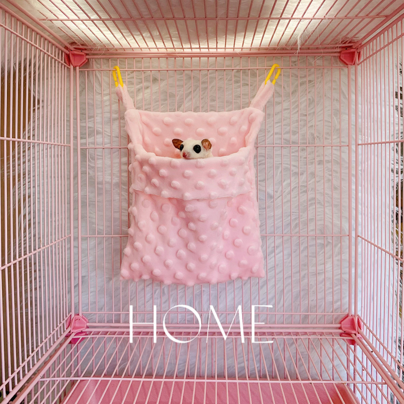 Mahaku hörcsög fészek függő hamakkal – Bean fleece, egész éves meleg, harapás elleni